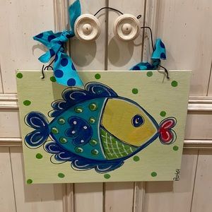 Set of 2 fish paintings